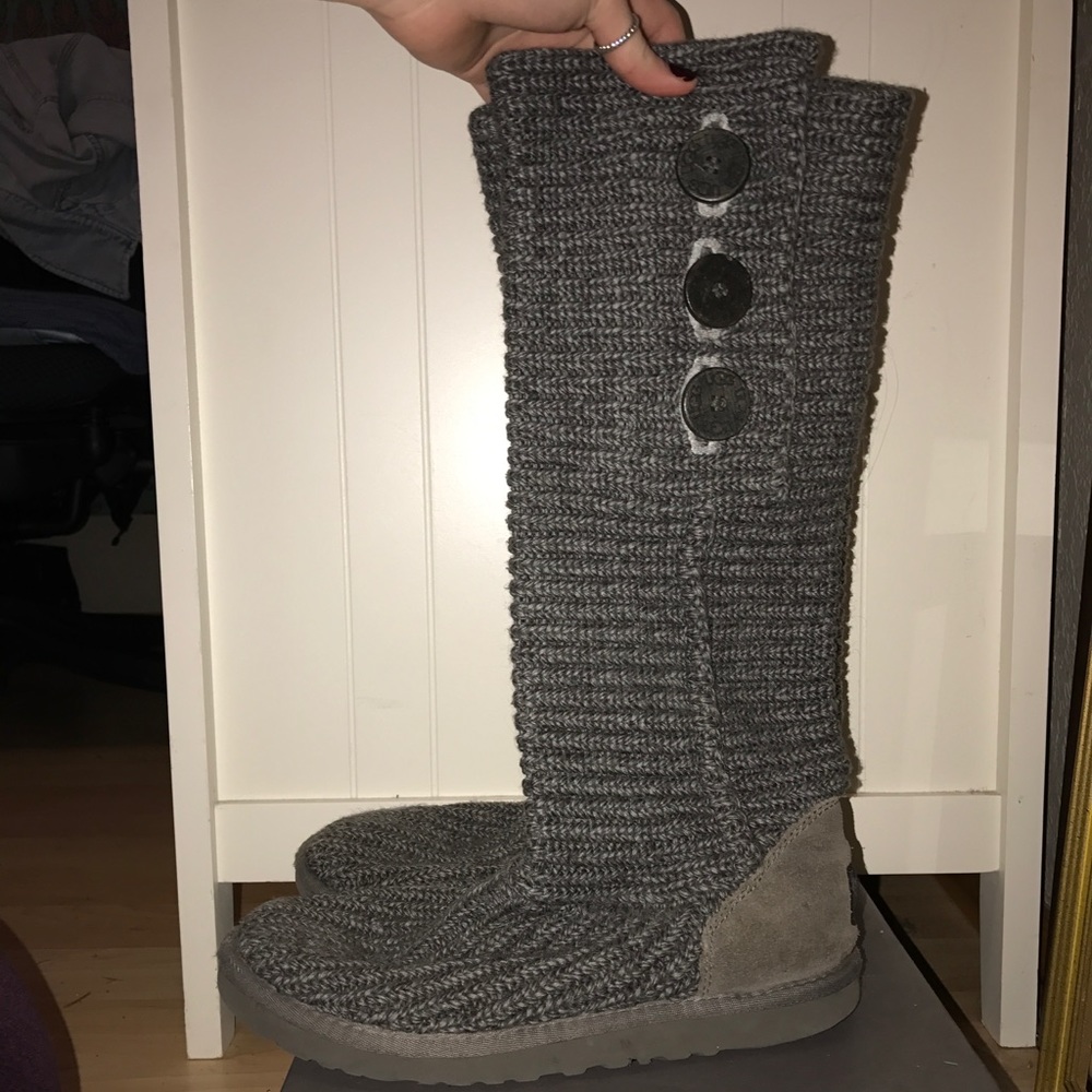 Gray knit UGGs